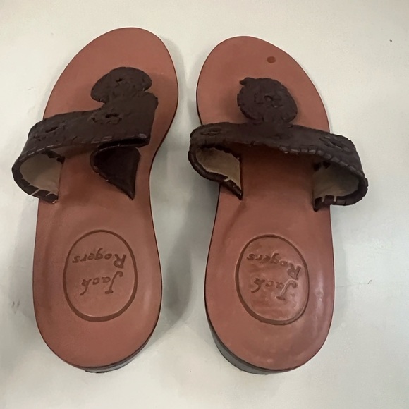 Jack Rogers | Brown Leather Sandals Sz 7 - Picture 4 of 5